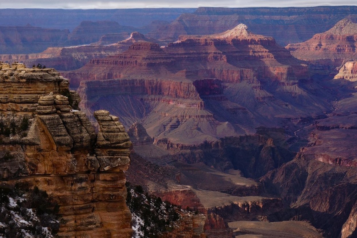 The Grand Canyon from the South Rim in autumn light